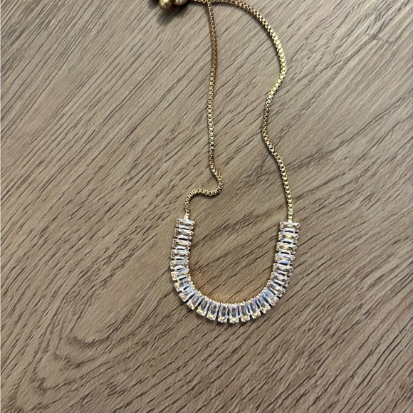 Anne Klein Gold color w/ crystal stones Bracelet - Picture 2 of 3